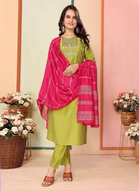 Pavitra By Nsf Cotton Silk Top With Bottom Dupatta Online Wholesale